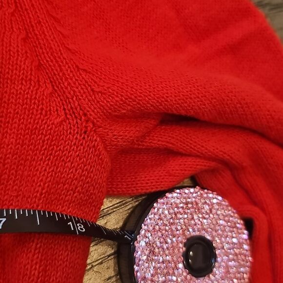 J. Crew Vibrant Red Knit Sweater Size M - Picture 6 of 9